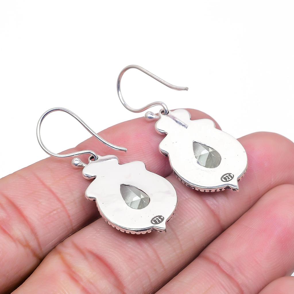 Серьги Rainbow Mystic Fire Topaz из стерлингового серебра 925 пробы V7431, Радужная серьга, Серьга в форме груши, Подарок на День святого Валентина, Подарок для нее, Подарок на день рождения, Ручная работа