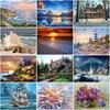 5D DIY Diamond Painting Decorative Landscape Full Round Drill Scenery Diamond Embroidery Cross Stitch Kits Home Decor Gift