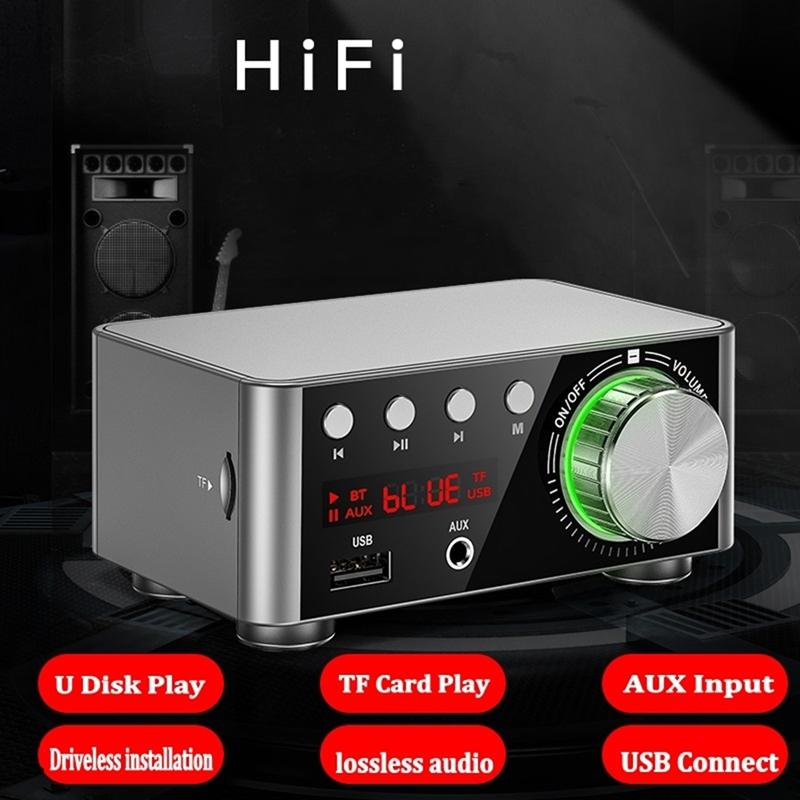 B03B-50W + 50W 100W Bluetooth 5.0 Усилитель Цифровой Аудио Усилитель Мощности Класс D USB AUX TF Домашний Кинотеатр Hifi Стерео
