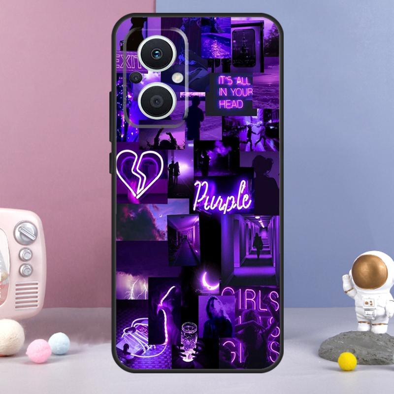 Фиолетовый эстетичный чехол для OPPO Find X3 Neo X2 Lite X5 X6 Pro OPPO Reno 10 8 8T 5Z 2Z 4Z 4 5 6 7 Lite Coque