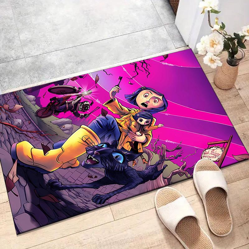 1pc Coraline (7) Design Printed Area Rug Carpet for Bedroom Living Room Home Decor Rugs Mat Non Slip Mat Rug for Bedside
