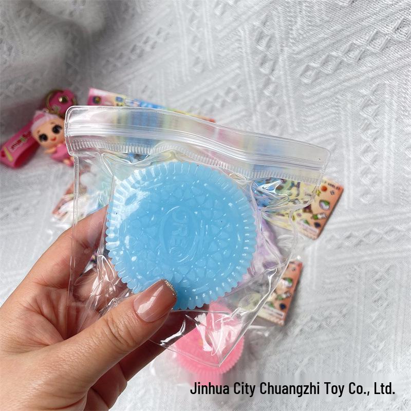 Colorful Oreo Waffle Squeeze Toy - Super Soft, Stress Relief & Creative Fun