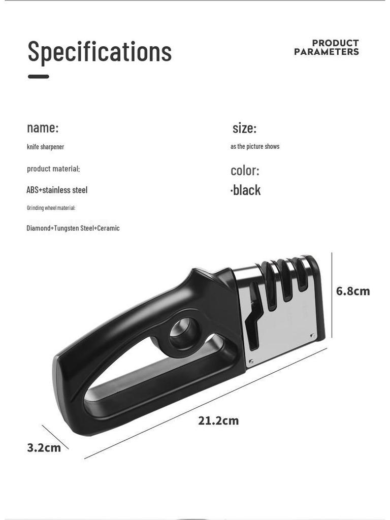 Точилка для ножей с фиксированным углом 4-в-1: Быстрый и Эффективный Кухонный Инструмент для Заточки