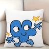 1Pc Bfdi Cute Chibi Printed Pillowcase, Zippered Decorative Cushion Cover (Only Cover), Machine Washable, Modern Home Decor For