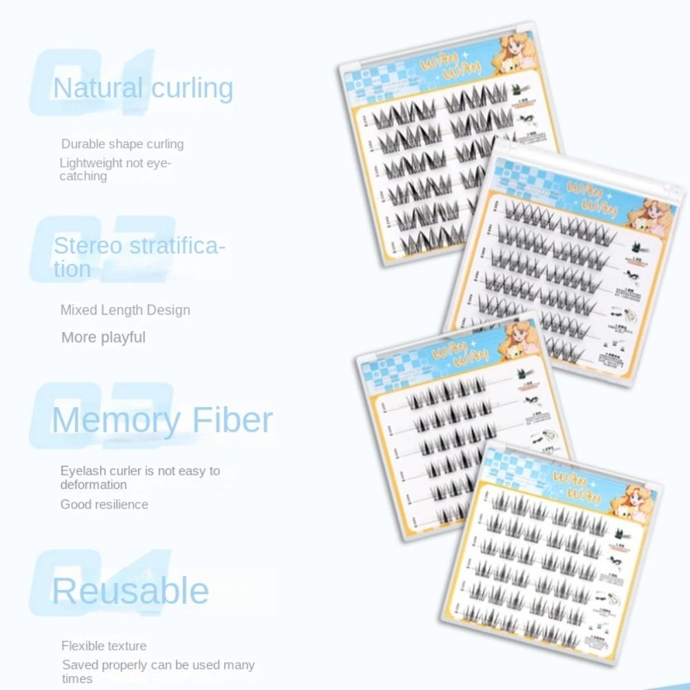Makeup Self-adhesive Lash Clusters Sweet Glue Free Fake Lashes False Eyelash Clusters Women/Girls