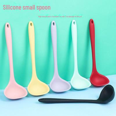 Маленькая силиконовая суповая ложка с антипригарным покрытием - термостойкая кухонная ложка для приготовления пищи