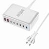 500 Вт Настольные GaN Зарядные Устройства 6 USB C 2 USB A Зарядная Станция Настольный Мультипорт для Быстрых Зарядных Устройств Адаптер Питания для Ноутбука