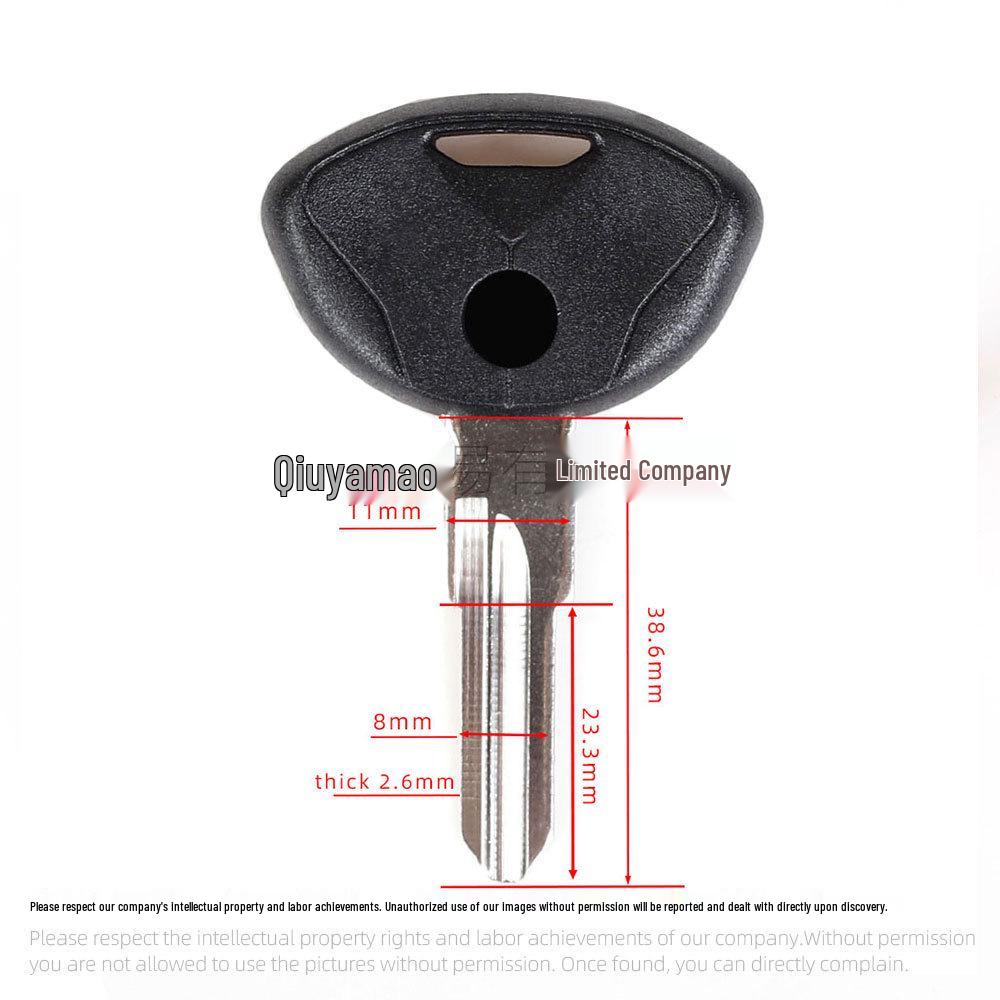 BMW Motorcycle Key Blank for C1, C600, C650GT Pedals - Chip Compatible