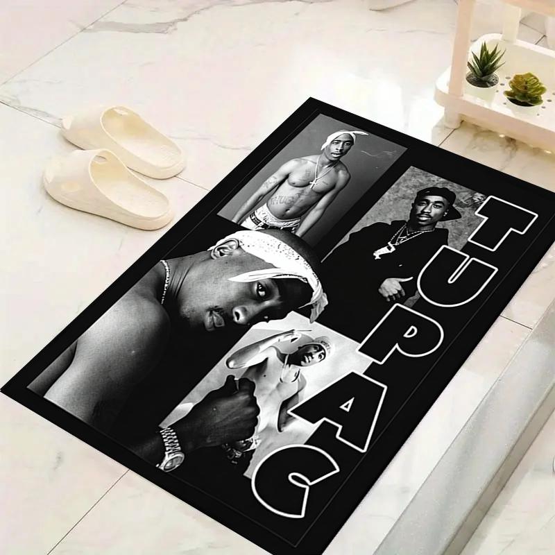 1Pc Tupac Shakur Legacy Rug Office Carpet Indoor Outdoor Doormat Nonslip Soft Comfortable Living Christmas Halloween Xmas Gift D92447