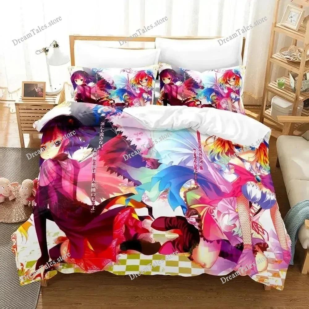 Новый набор постельного белья No Game No Life Сора и Широ Односпальный Двуспальный Полный Queen King Размер Набор для кровати Взрослый Детская Спальня Комплекты с пододеяльником