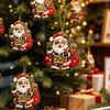 Lightweight Christmas Tree Baubles Patriotic Santa 250th Anniversary Ornament 1776-2026 Commemorative Decoration United States Founding Souvenir 2D