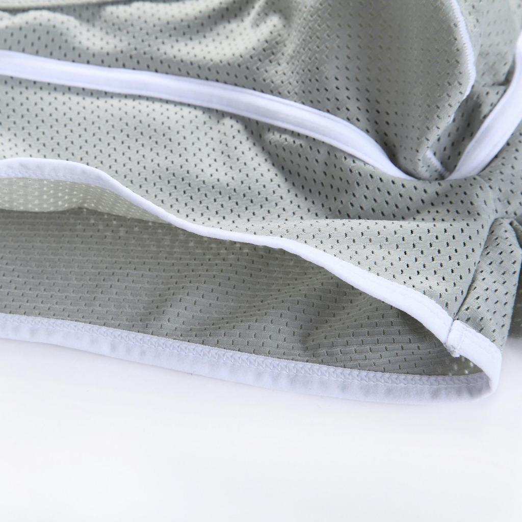 WJ/Net Men's Low-Waist Summer Boxer Briefs - Ice Silk Mesh, Breathable, Pure Cotton Crotch