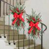 Light Up Christmas Swag Wreath Stairway Swag Teardrop Trim Wreath Door Stair Garland
