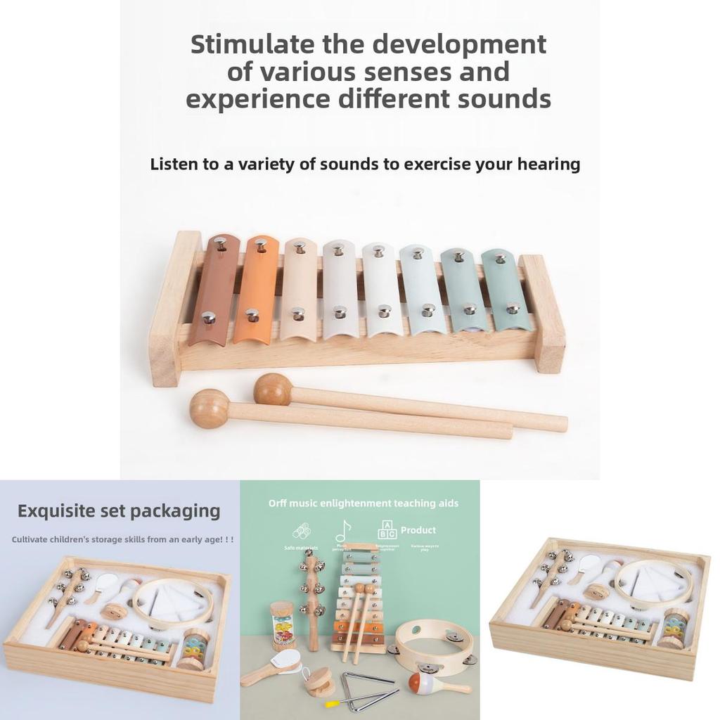 Деревянный глокеншпиль маракасы треугольник музыкальное просвещение детская головоломка игрушка для деревянной рамы и развития навыков работы руками