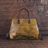 "2023 Women's Retro Cowhide Shoulder Bag - Multifunctional and Stylish"
