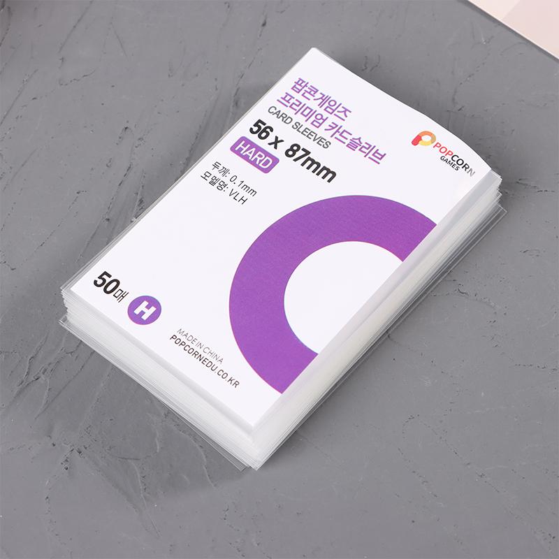 50 шт., корейские рукава для карт, прозрачные бескислотные CPP, твердые 3-дюймовые голографические фотокарты