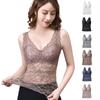 Women's Wide Shoulder Strap Tank Tops Hollow Lace Beauty Back Wrapped Chest Bottoming Vest Tops