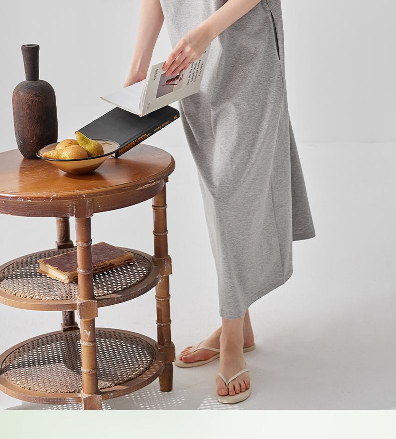 Xuan Liang [with chest cushion] casual nightgown for women in summer, thin cotton sleeveless vest, super long skirt, cartoon home outfit