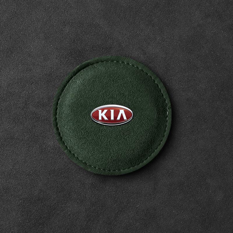 1/2 шт. Коврик-подставка для подстаканника из кожи, нескользящий коврик для слота, автомобильный стайлинг для KIA Rio Ceed Sportage Cerato Soul Sorento Flip R K2 K3 K5 k6 K7 K8 Soul