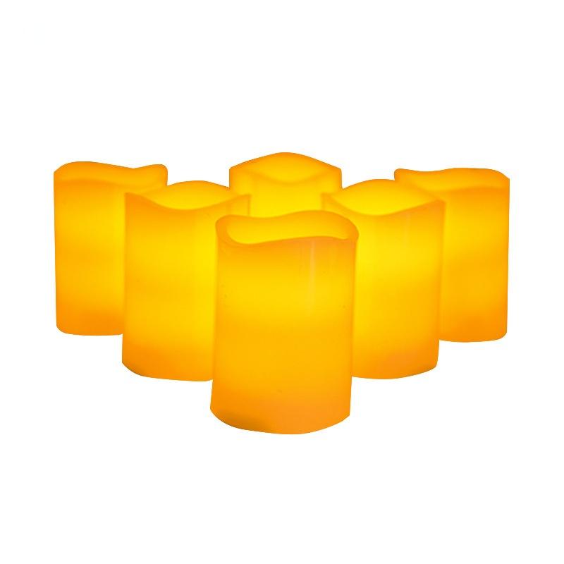 Creamy Matte LED Candle Set Soft White Flameless Pillars With Organic Edges for Quiet Hygge Home Warmth Paraffin LED Candle