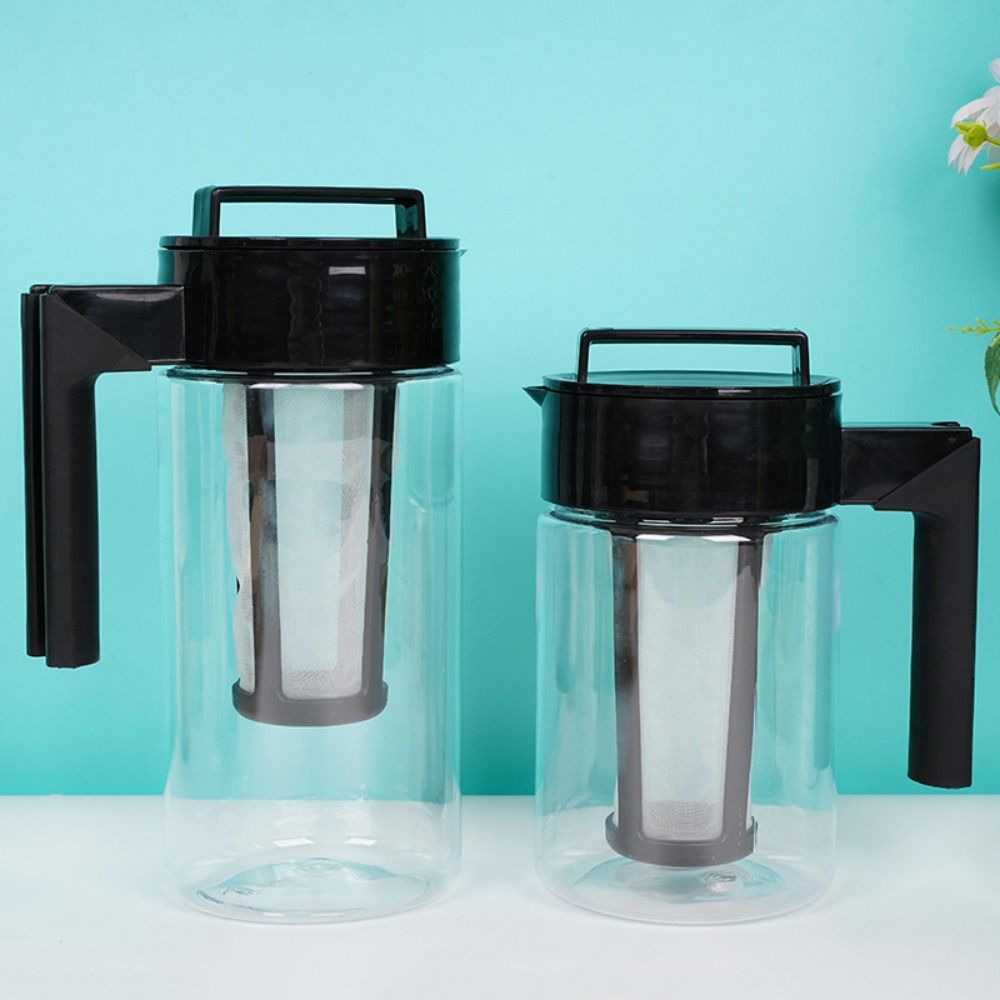 Silicone Handle Cold Brew Coffee Maker Filter Iced Tea Pitcher Durable Coffee Pots  Home