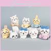 Joke Chiikawa Bear Usagi Pvc Decor Figurine Set With Expressive Facial Features