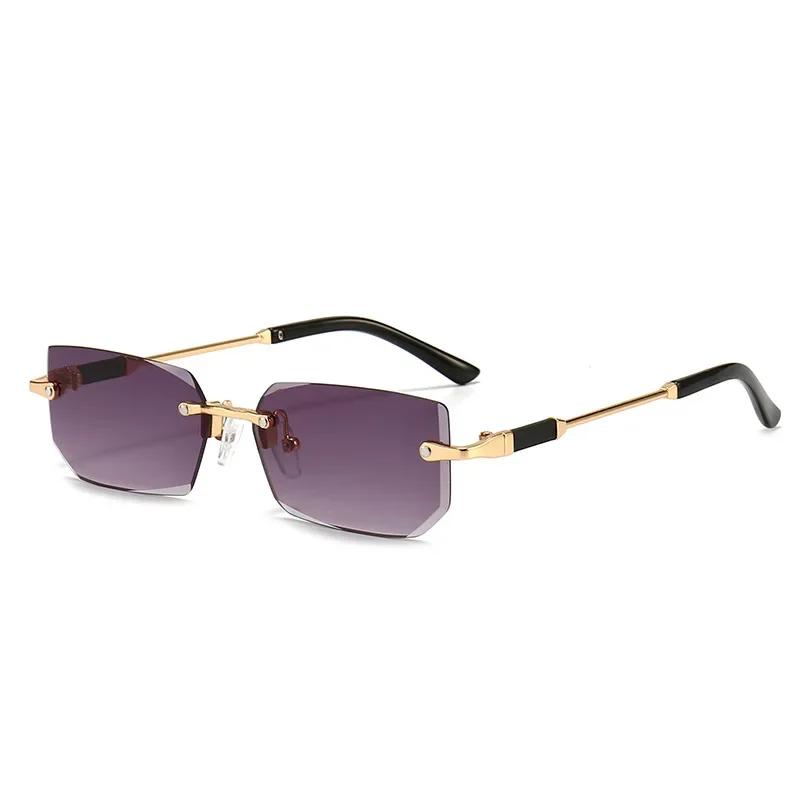Summer New Frameless Women Sunglasses Fashion Personality Multi Color UV400 Protection Unisex