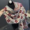 Imitation Cashmere Scarf for Women Autumn and Winter New Korean Version Tianzige Thickened Warm Dual Purpose Scarf Shawl