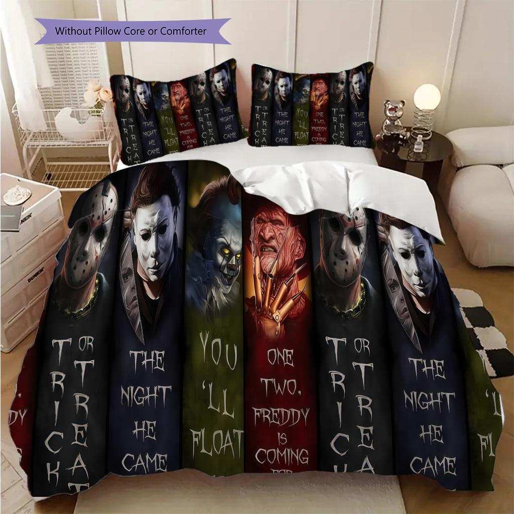 Nightmare Creatures Comforter Set Bedding 1 Duvet Cover 2 Pillowcase Without Core Soft And Comfortable Christmas Birthday Gift Bedding Set