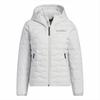 FW24 Goose Down Woven Baffle Comfortable Hooded Zipper Duck Down Jacket Women Jackets Light-Gray IT8693