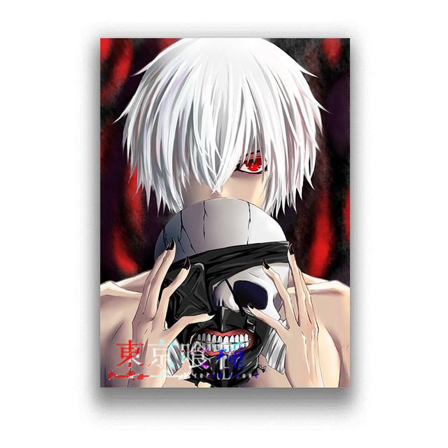 Рамка из цельного дерева, художественная роспись, классическое японское аниме, плакат «Токийский гуль», холст, картина для спальни мальчика, домашняя живопись, украшение стены, Куадрос