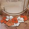 Bathroom Curved Floor Mat, Diatom Mud Absorbent Mat, Bathroom Quick-drying Non-slip Soft Mat, Shower Room Fan-shaped Foot Mat