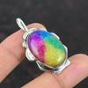 Rainbow Solar Quartz Druzy Pendant Handmade Pendant 925 Sterling Silver Pendant Elegant Jewelry Wonderful Gemstone Pendant Engagement Gifts