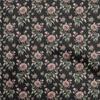 oneOone Georgette Viscose Black Fabric Floral Diy Clothing Quilting Fabric Print Fabric By Yard 42 Inch