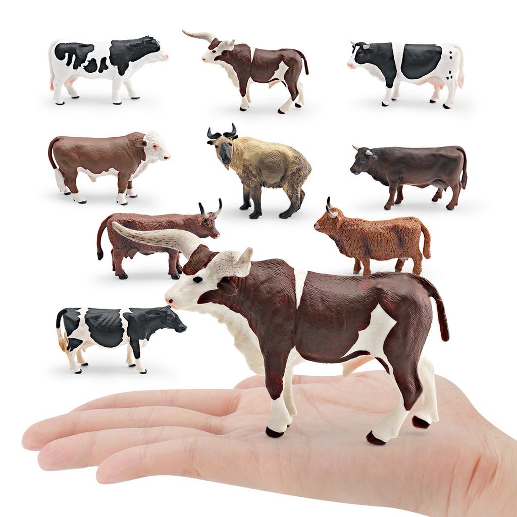 Корова Длиннорогий Бык Желтый Крупный Рогатый Скот Симуляция ПВХ Антилопа Фигурка Для Детского Образовательного Подарка И Декора