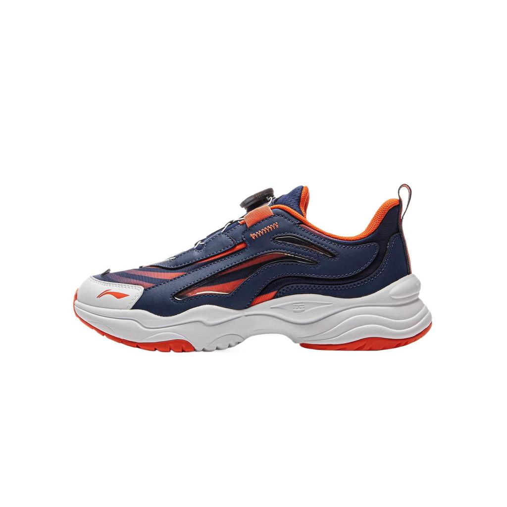 Li Ning Kids Aurora Sports Lifestyle Series Ground Gripping Fashion Anti-Kick Wear-Resistant Breathable Low-Top Casual Shoes YKCV202-3