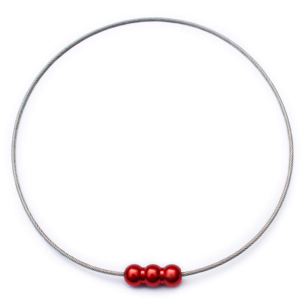 erg Synapse Necklace SPACY Sports Necklace x Flare (Silver Red) (45)