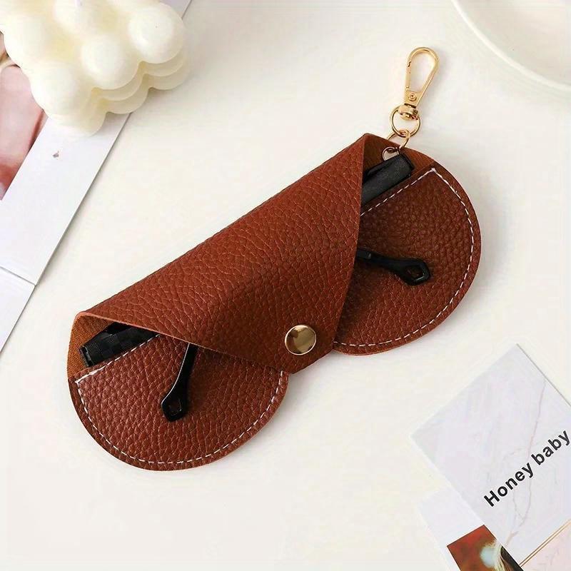 Sunglasses Box High Appearance Level Leather Bag Chain Portable Travel Sunglasses Glasses Universal Storage Bag