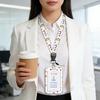 Прочный пластиковый протектор для карты со съемным шнурком, выдвижной держатель для бейджа с шейным ремешком для бизнес-сотрудника