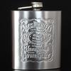 Нержавеющая 7 унций Портативная Стальная Фляга Тисненый Кувшин Печать Виски Алкоголь