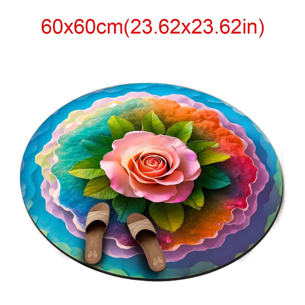 Коврик для пола в форме пиона, мягкий коврик для ванной комнаты, для гостиной, чайного столика, прикроватный