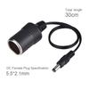 DC 5.5 X 2.1mm Female Plug to Car Cigarette Lighter Female Socket Power Supply Cable