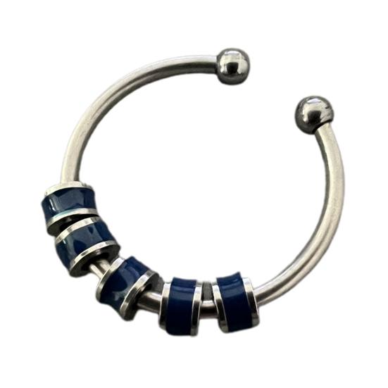 Открытое кольцо, регулируемое тонкое мастерство, облегчение беспокойства, с эмалированной бусиной, украшение для открытия, аксессуар унисекс