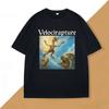 Velocirapture Funny Dinosaur Graphic TShirt Unisex WOMEN Harajuku Cotton Short Sleeve Printed Tshirt Unisex Clothing Streetwear Tops