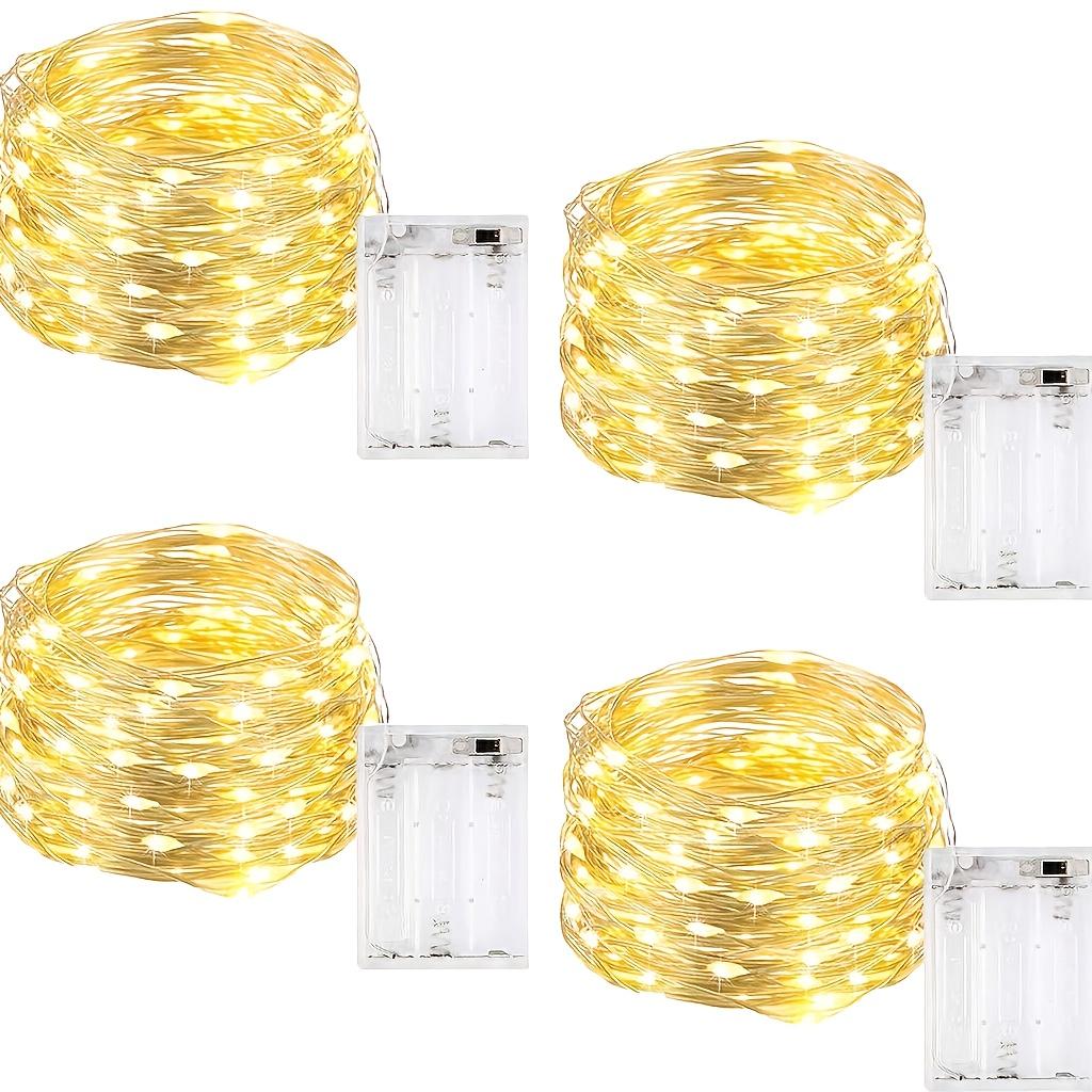 Outdoor String Lights, Christmas Star Lights, Battery Powered (Batteries Not Included), DIY LED Fairytale String Lights, Copper Wire Lights