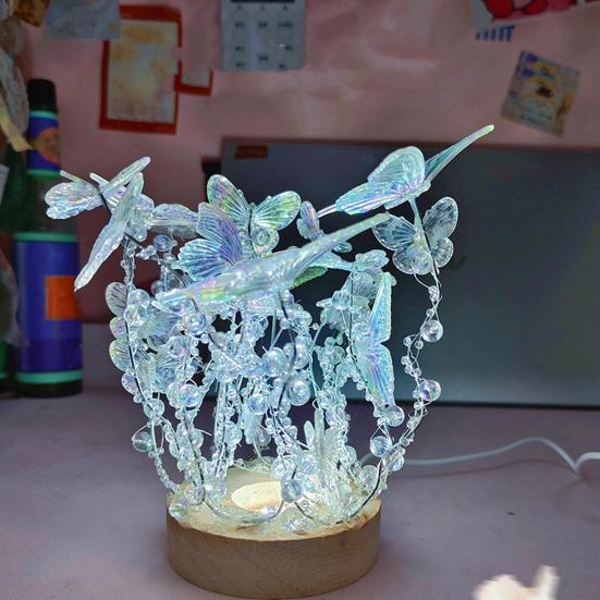 Yousheng DIY Butterfly Night Light Set Handmade LED Light-up Butterfly Night Lamp for The Decor for The Sleeping Home for Women And Girls Birthday Gift