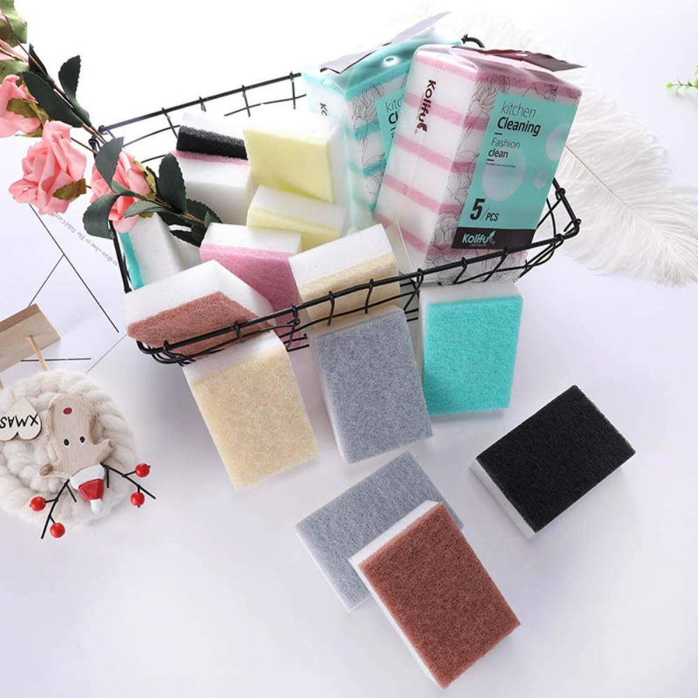 Чистящие двухсторонние наждачные чистящие аксессуары губка для мытья посуды чистящая подушечка волшебная губка