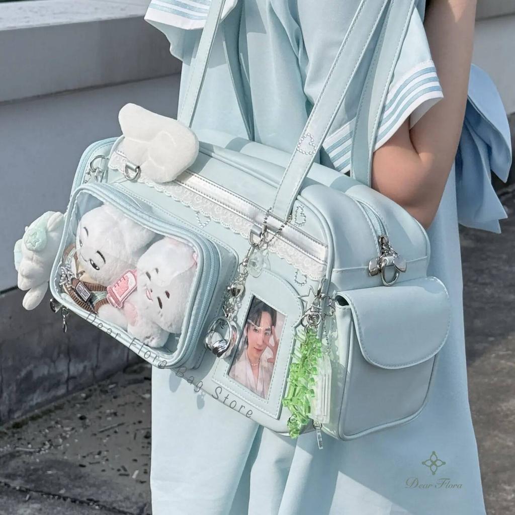 Y2K Новая Концертная Сумка Ita Bag JK Большой Вместимости Наплечная Сумка Милая Девушка Прозрачный Рюкзак Выставка Дисплей для Значков DIY Сумка Через Плечо