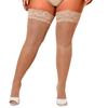 Plus Size Sexy Lace Thigh High Knee Stockings Lingerie Women Transparent High Elastic Nylon Lace Stocking Woman Fishnet