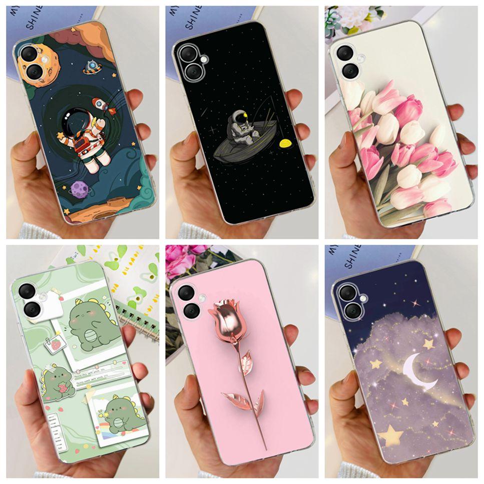 Case For Samsung Galaxy A06 4G 6.7" Cute Cartoon Astronaut Dinosaur Soft Silicon TPU Cover For Samsung A06 SM-A065F Phone Case